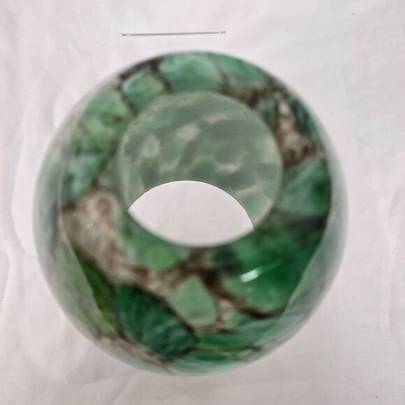 Westinghouse Hand Blown Glass Green Jade Swirl Lampshade 6" x 5" - Picture 3 of 6